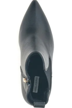 Schwarze Stiefeletten mit breitem Absatz und elastischen Einsätzen, Mariella Burani 51694C1074
