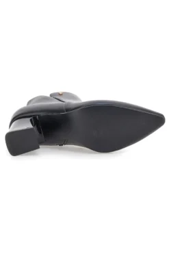 Schwarze Stiefeletten mit spitzer Spitze und Blockabsatz Ferré F536C641