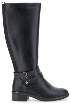 Schwarze Stiefel mit Obermaterial mit elastischen Einsätzen The First 9E90222