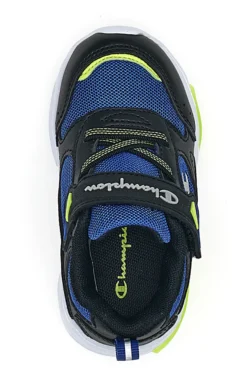 Schwarze und blaue Turnschuhe mit Lichtern Champion Wave B TD
