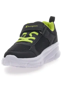 Schwarze und gelbe Sneakers mit Klettverschluss und elastischen Schnürsenkeln CHAMPION HRO B PS Low Cut Schuh