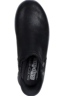 Schwarze, wasserdichte Slipper mit Memory-Schaum von Skechers Easy Going Modern Hour