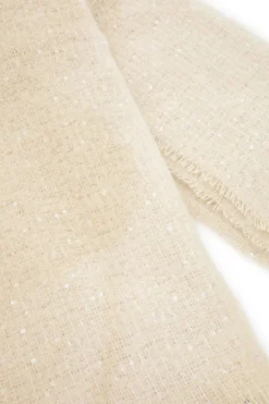 Sciarpa beige calda e morbida con paillettes Gianmarco Venturi CLASS 65471