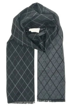 Sciarpa Nero e Grigio Double Face Gianmarco Venturi 61027