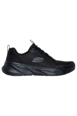 Skechers Edgeride Rekze – Schwarze Mesh-Sneaker mit Memory-Schaum
