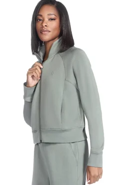 Skechers JA278 Skechluxe Elevate Reißverschlussjacke in Salbeigrün