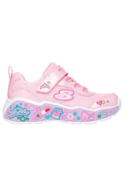 Skechers Play Scene Fun Squad – Rosa Sneaker mit Glitzer und verzierter Sohle