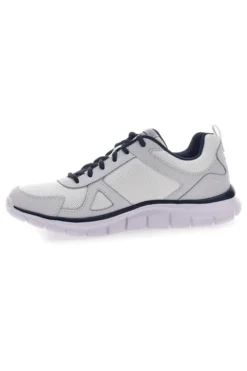 SKECHERS TRACK Fitnessschuhe mit Obermaterial aus grünem Leder und Mesh