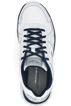 SKECHERS TRACK Fitnessschuhe mit Obermaterial aus grünem Leder und Mesh