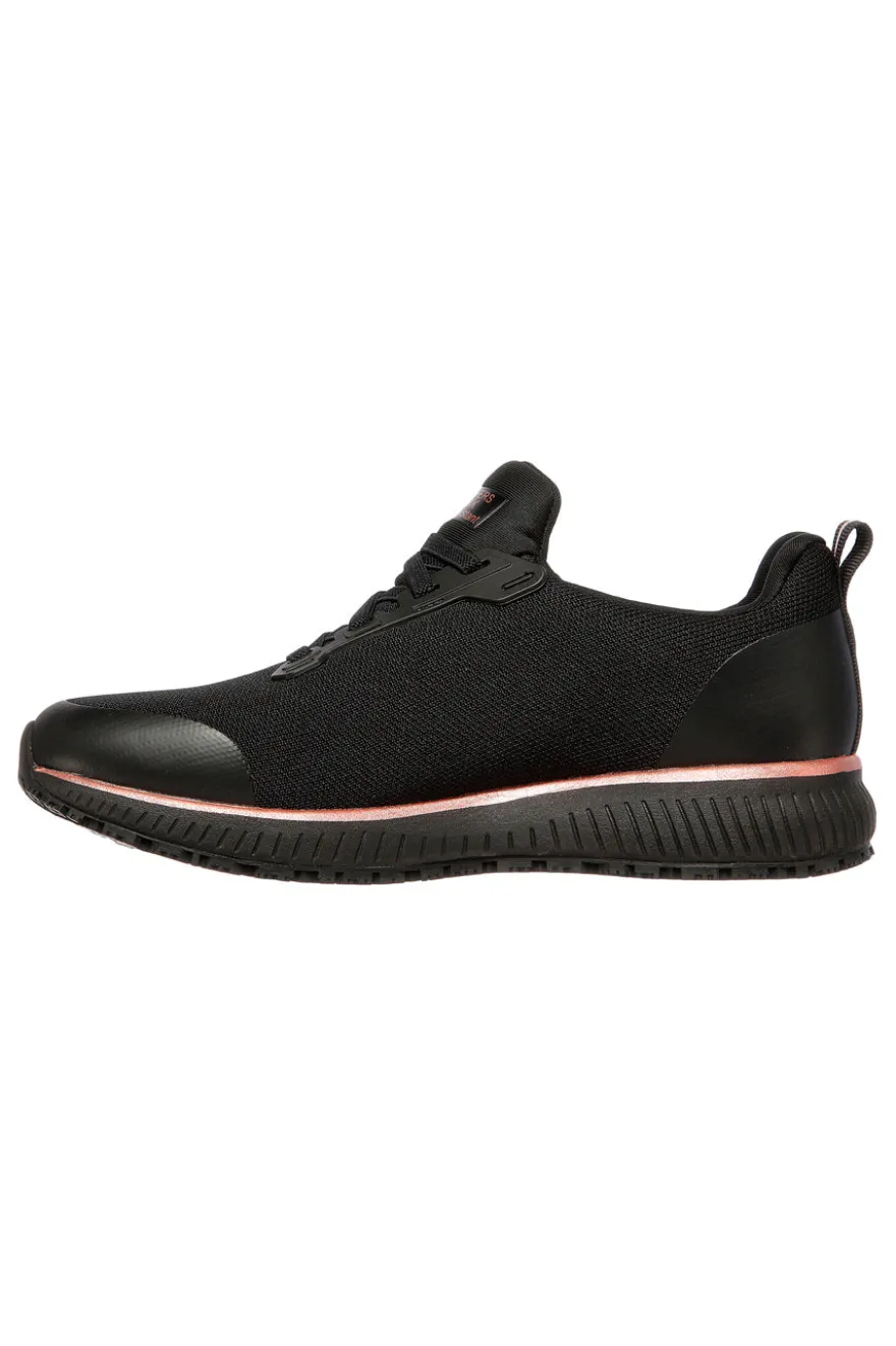 Skechers Work: Squad SR Arbeitsschuhe in Schwarz und Pink