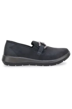 Slip on nere con accessorio decorativo Inblu 67 WG