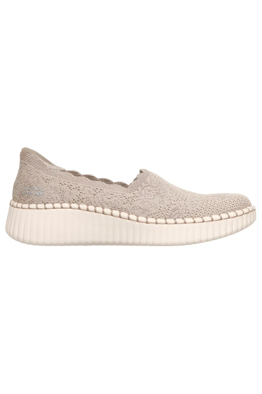 Slip on taupe in maglia traforata Skechers WILSHIRE BLVD TRUE CHARM