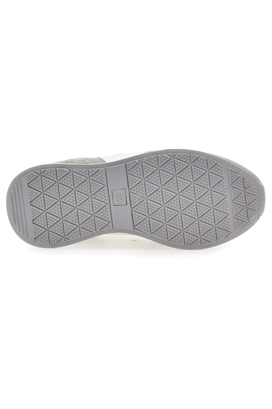 Sneaker bianca e grigia con inserti argento Laura Biagiotti 9623