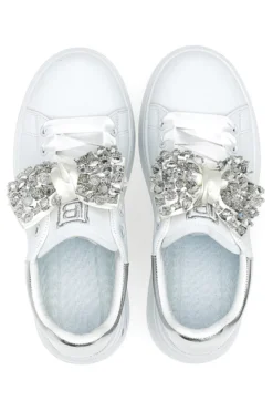 Sneaker Bianche Con Fiocco Laura Biagiotti 8929