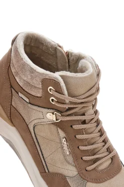 Sneakers alte beige con interno caldo e zip laterale Relife 25807B04R