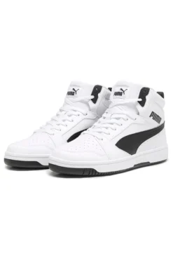 Sneakers alte bianche con dettagli neri Rebound V6 Puma