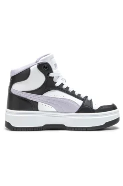 Sneakers alte bianche e nere suola flatform Rebound Femme Mid Puma