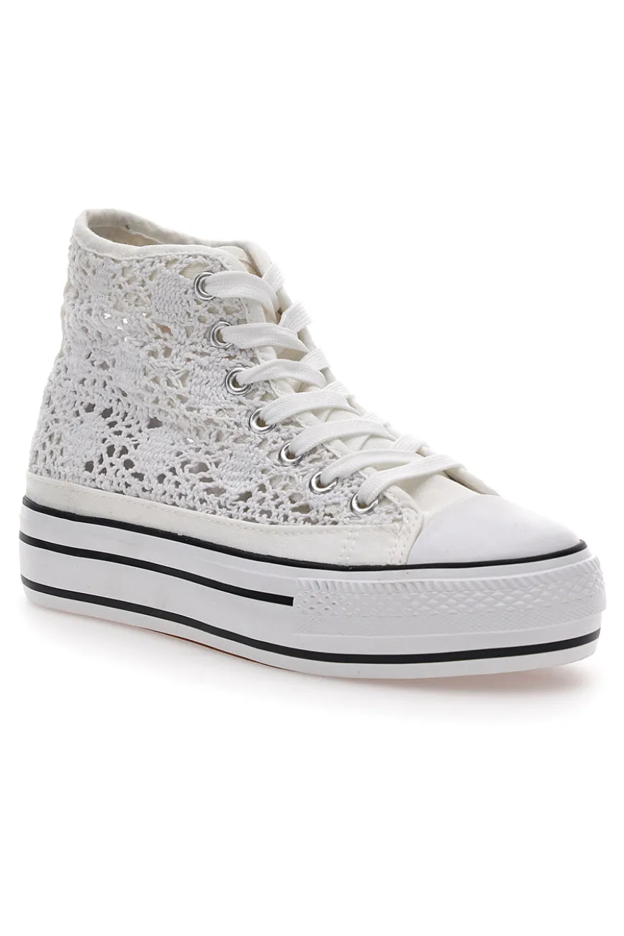 Sneakers Alte Pizzo Bianche Energy 110
