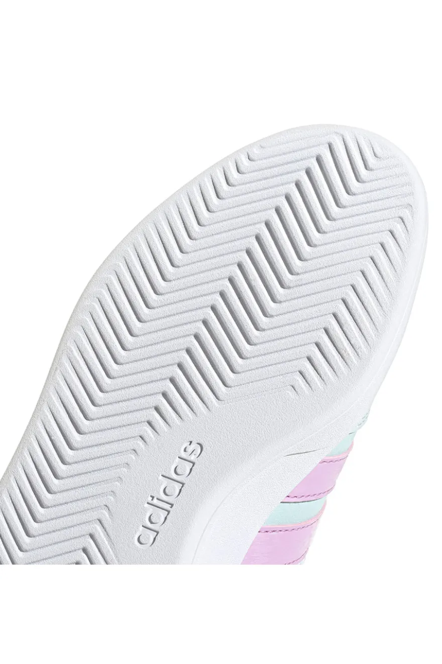 Sneakers azzurre pastello con dettagli lilla Adidas Breaknet 3 J
