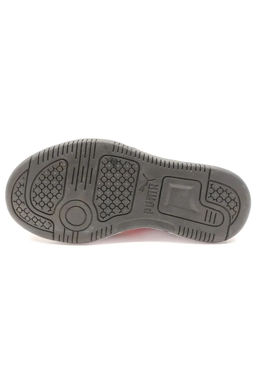 Sneakers basse bianche nere e rosse con strappo Puma Rebound V6 Lo AC+ PS