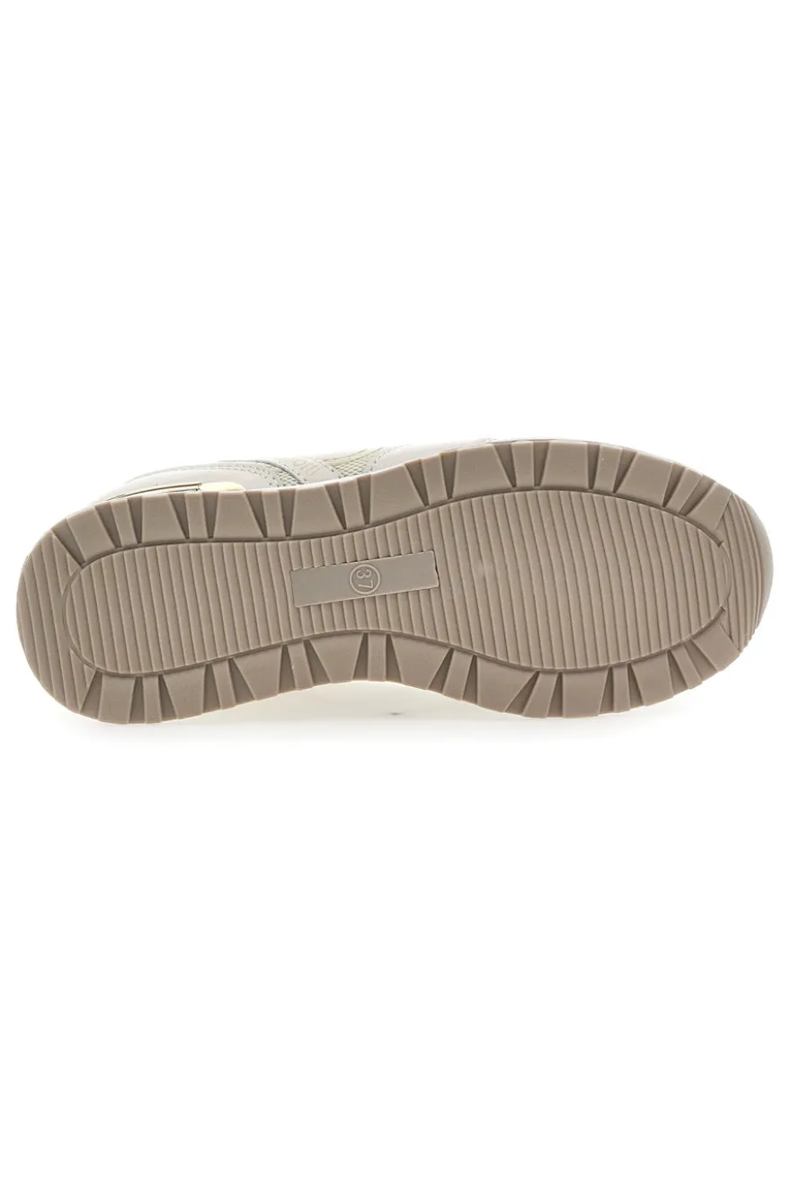 Sneakers Beige con Dettagli Dorati Laura Biagiotti 8915