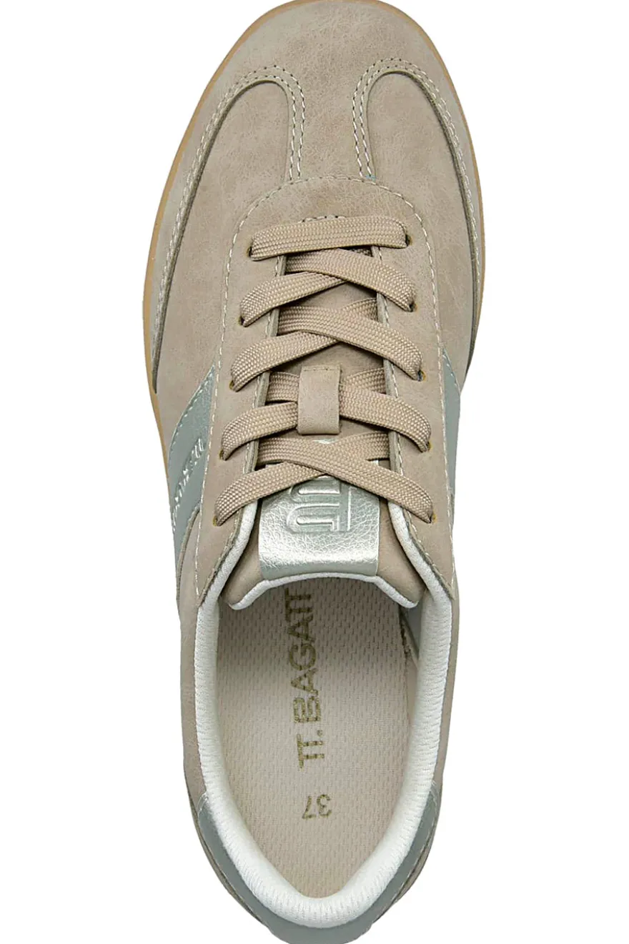 Sneakers Beige con Inserti con Effetto Metallizzato Bagatt D35AQJ025550
