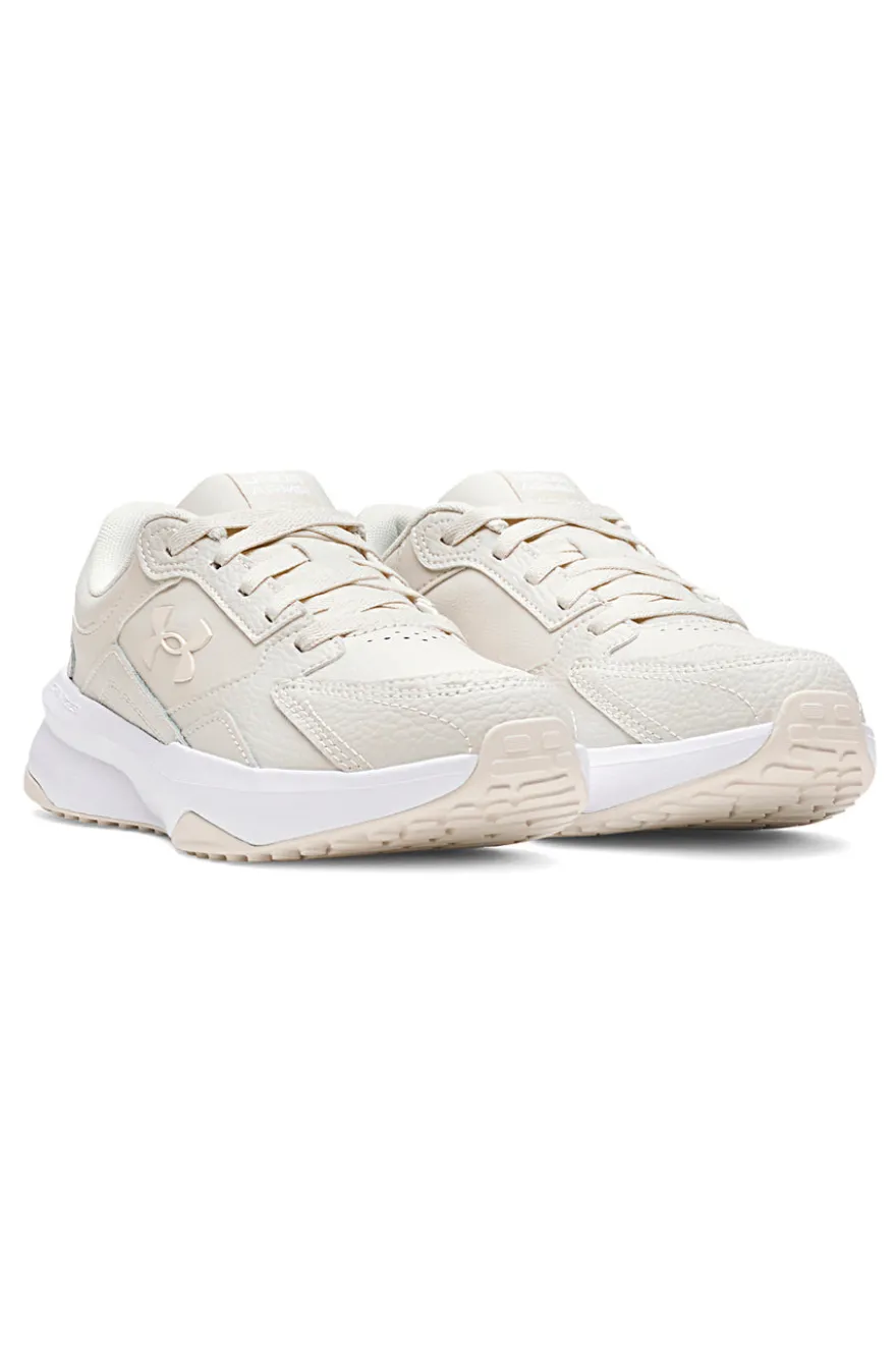 Sneakers beige con inserti in pelle e suola ammortizzata Under Armour Edge Leather