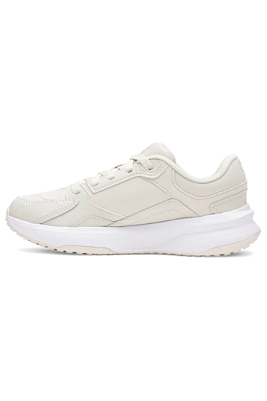 Sneakers beige con inserti in pelle e suola ammortizzata Under Armour Edge Leather