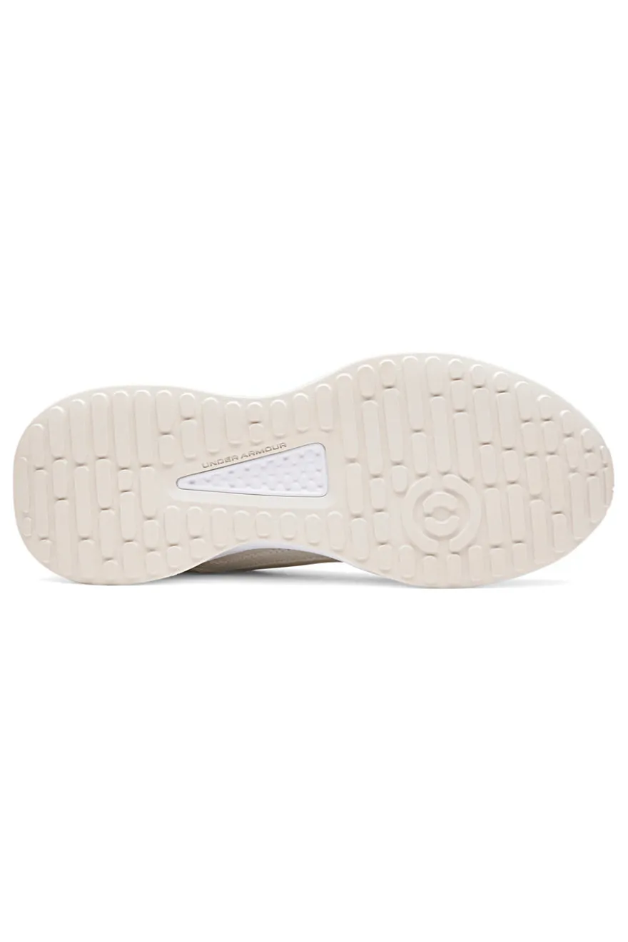 Sneakers beige con inserti in pelle e suola ammortizzata Under Armour Edge Leather
