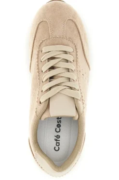 Sneakers beige con lacci e design minimal Café cost 65BL07241