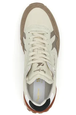 Sneakers Beige con Tomaia in Pelle PEPE JEANS BRIT-ON MASTER M