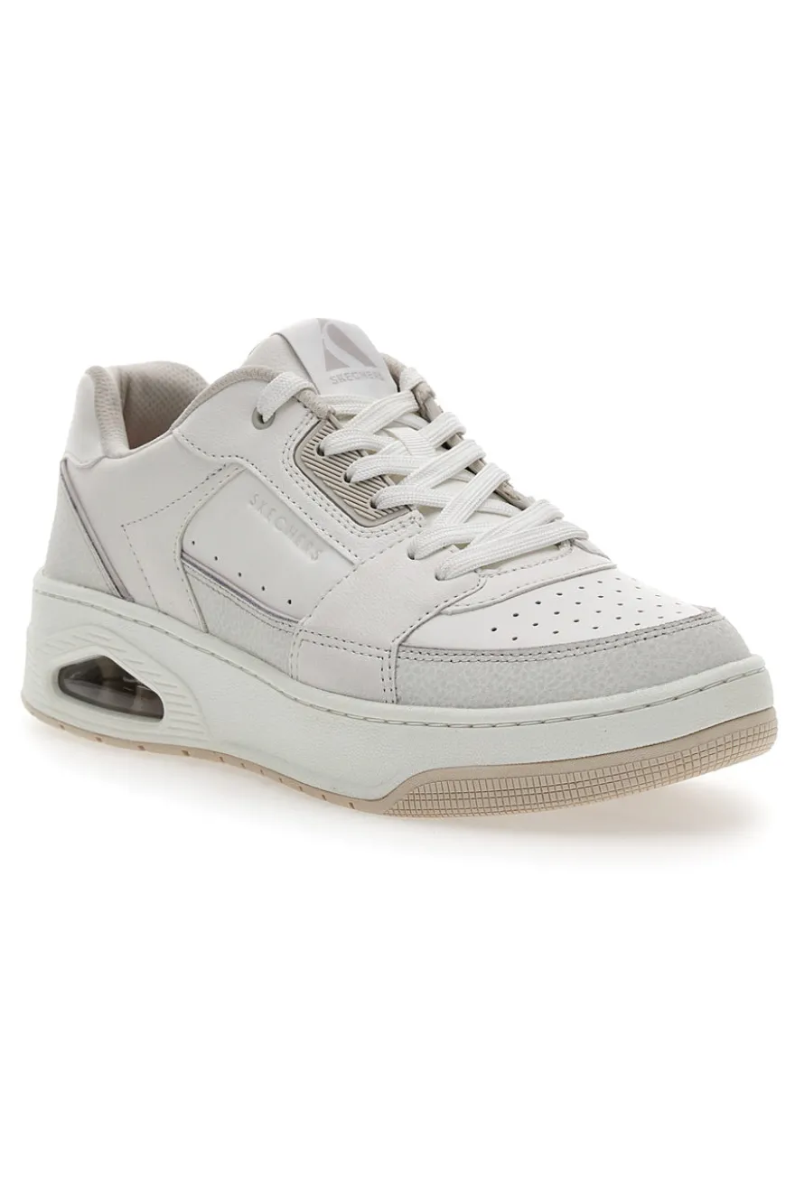 Sneakers Beige e Bianche Skechers Street Uno - Courted Style