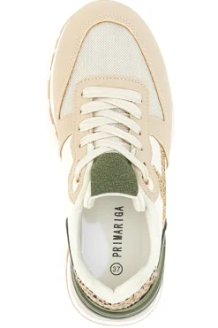 Sneakers Beige e Verdi con Platform Prima Riga 461