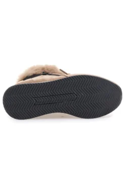 Sneakers beige imbottite con pelliccia sintetica Laura Biagiotti 9255M