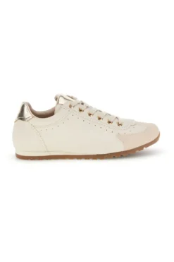 Sneakers beige in materiale sintetico con dettagli metallici Me & me TW26S801502