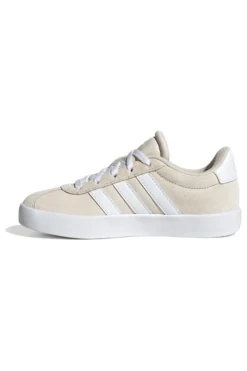 Sneakers beige in pelle con strisce bianche Adidas VL Court 3 K