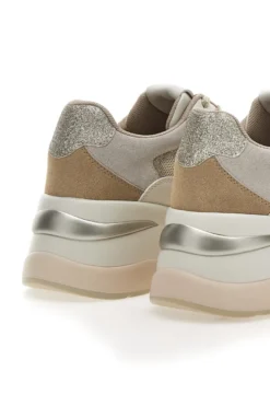 Sneakers Beige in pelle zeppa comfort Pittarello capsule Benny