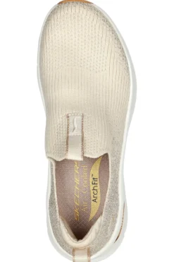 Sneakers Beige Skechers Relaxed Fit: Arch Fit D'Lux - Glimmer Dust
