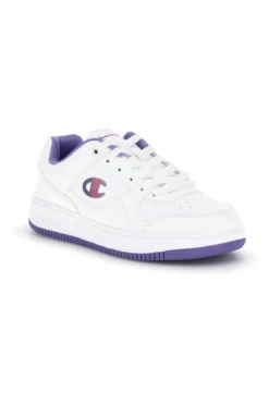 Sneakers bianca dettagli viola Champion RD18 Low G GS