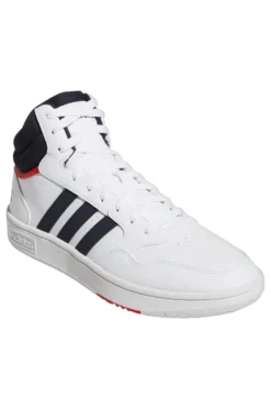 Sneakers Bianche Alte con Lacci Adidas Hoops 3.0 Mid