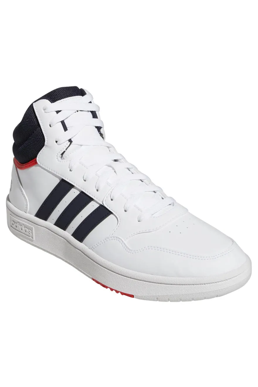 Sneakers Bianche Alte con Lacci Adidas Hoops 3.0 Mid