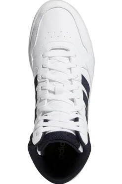 Sneakers Bianche Alte con Lacci Adidas Hoops 3.0 Mid