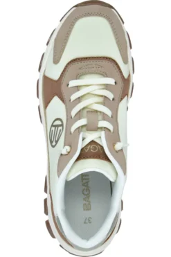 Sneakers Bianche Beige e Cuoio Bagatt D45AJL015569