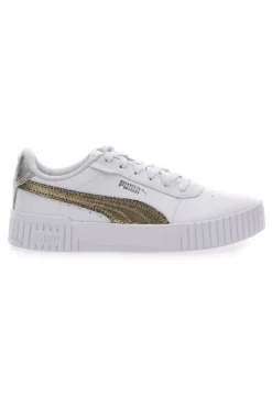 Sneakers Bianche Casula con Lacci Puma Carina 2.0 Mettalic Shine