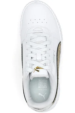 Sneakers Bianche Casula con Lacci Puma Carina 2.0 Mettalic Shine