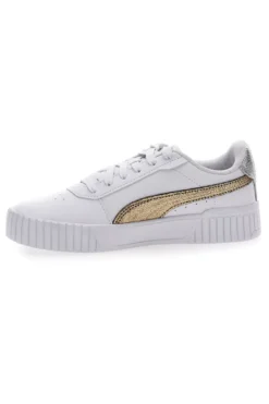 Sneakers Bianche Casula con Lacci Puma Carina 2.0 Mettalic Shine
