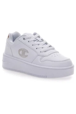 Sneakers Bianche Champion Rebound Platform Glitter