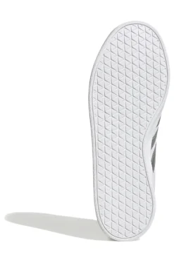 Sneakers Bianche con Bande Argento Adidas VL Court Base