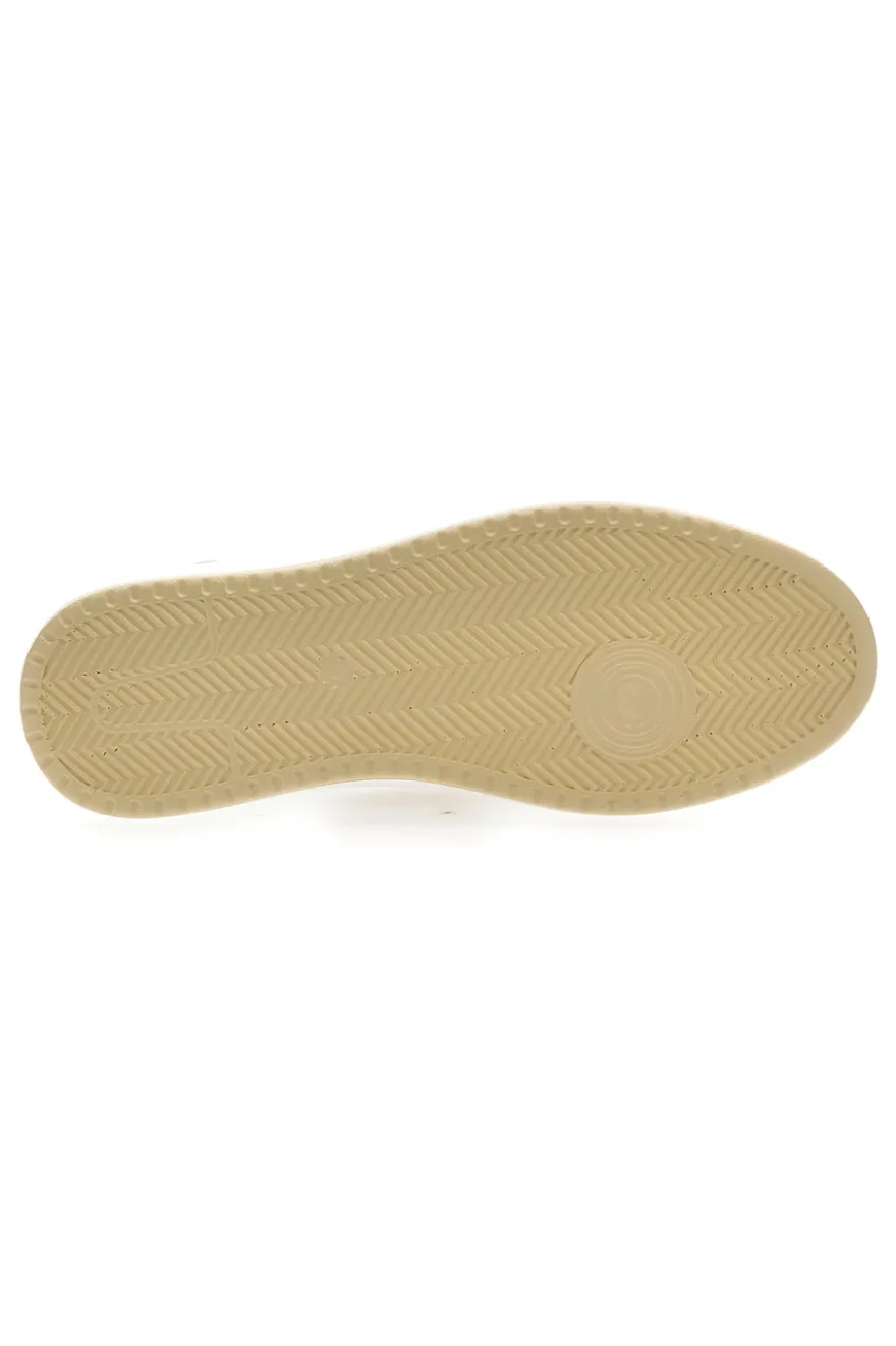 Sneakers Bianche con Bande Laterali Oro LAURA BIAGIOTTI L8945