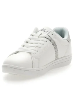 Sneakers Bianche Con Brillantini Argento Fila CrossCourt 2 F Wmn